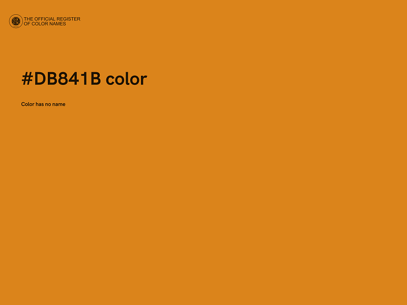 #DB841B color image