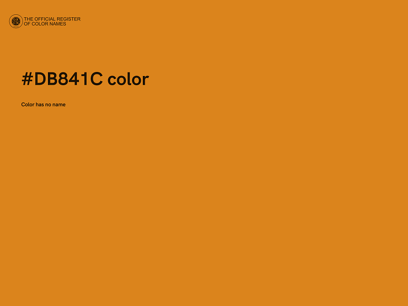 #DB841C color image
