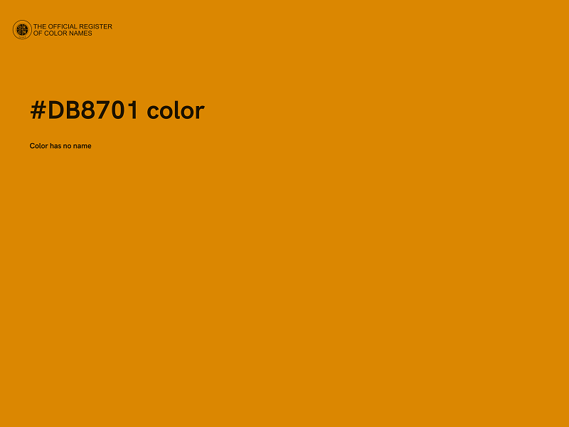 #DB8701 color image