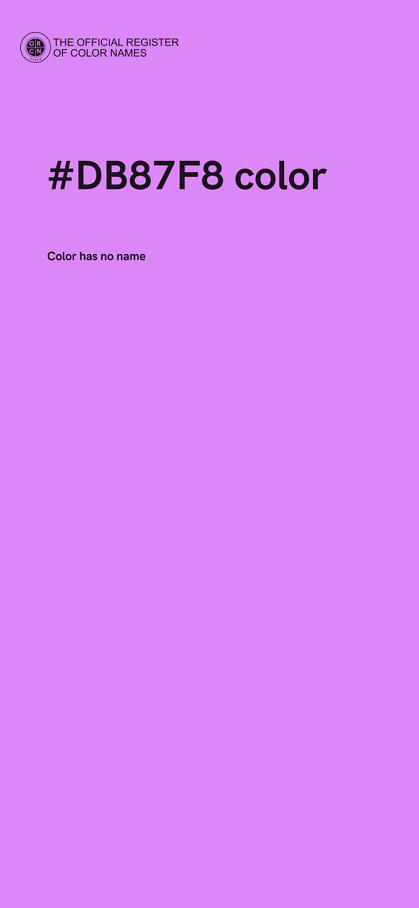 #DB87F8 color image