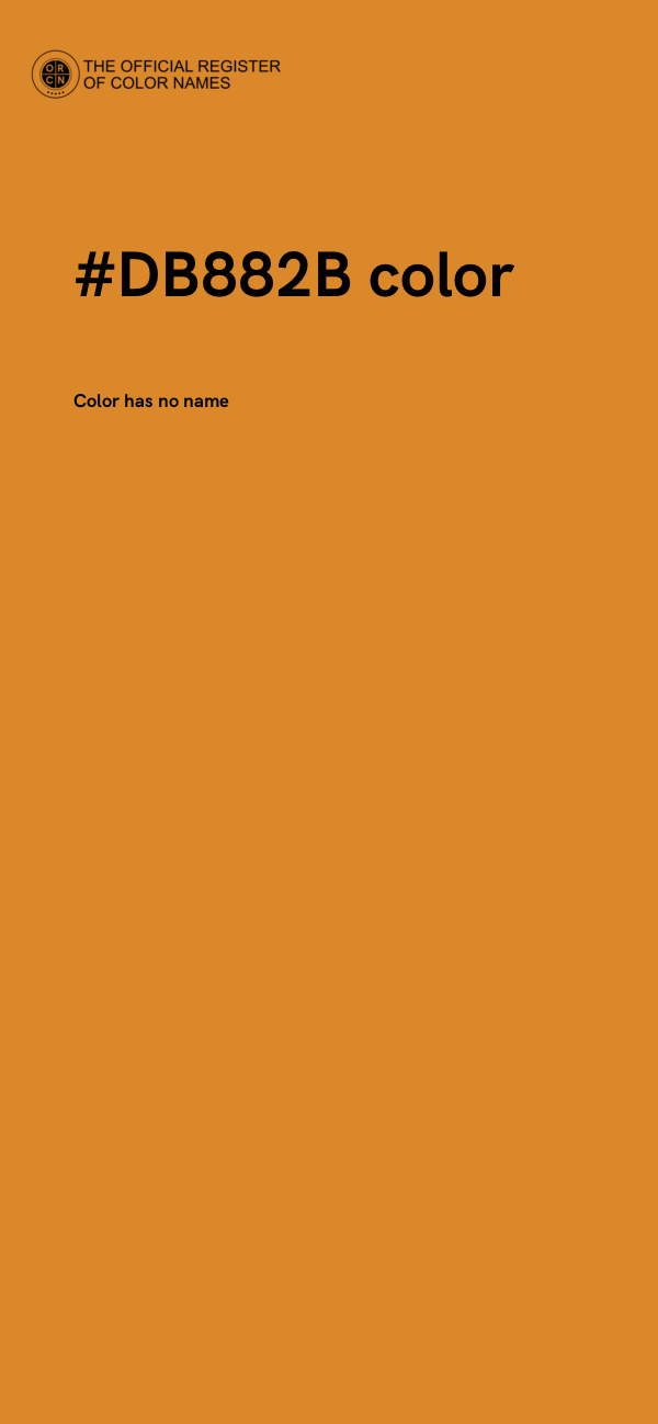 #DB882B color image