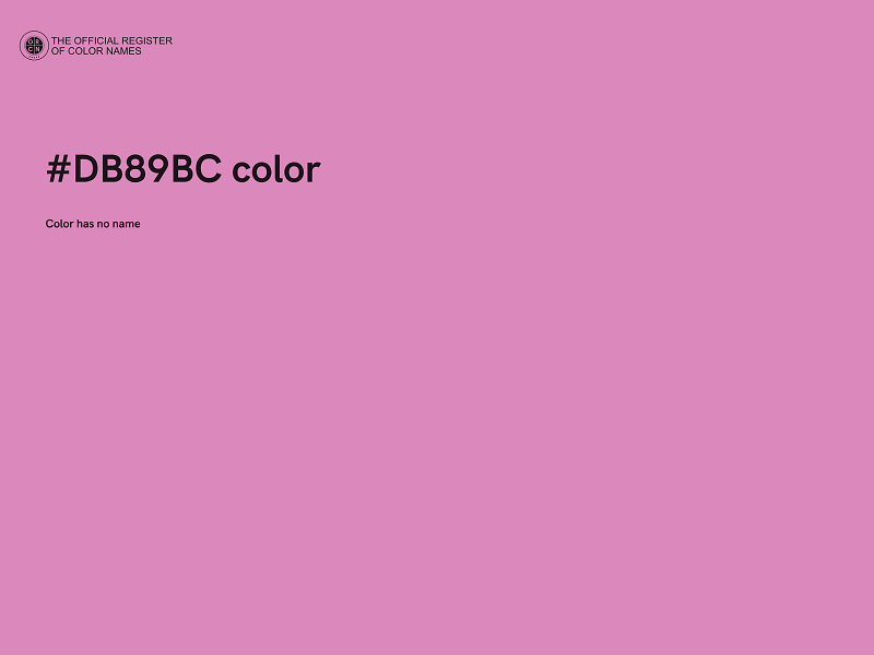 #DB89BC color image