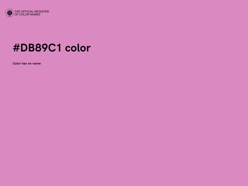 #DB89C1 color image