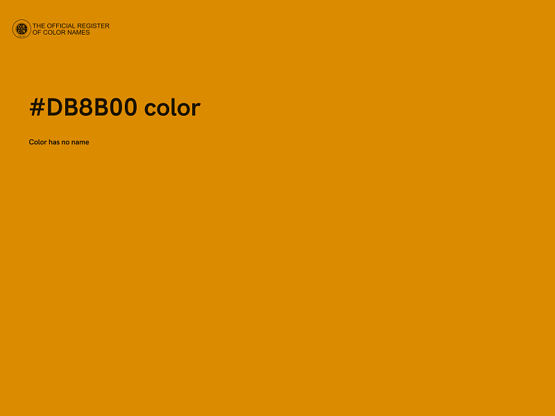 #DB8B00 color image