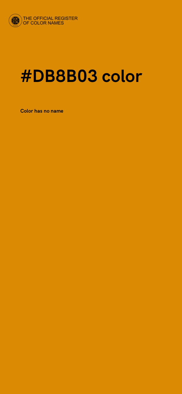 #DB8B03 color image
