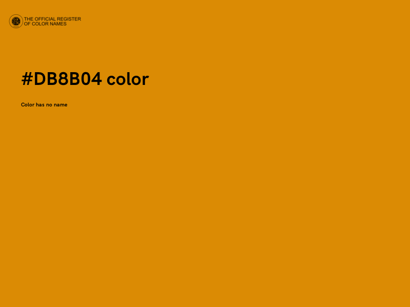 #DB8B04 color image