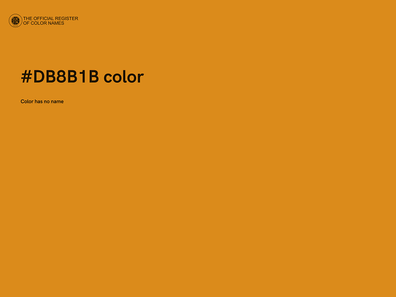 #DB8B1B color image