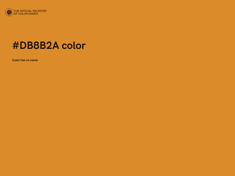 #DB8B2A color image