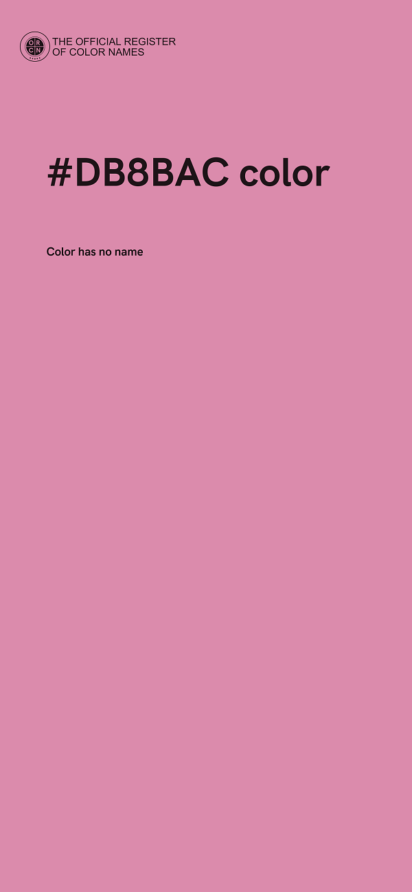 #DB8BAC color image