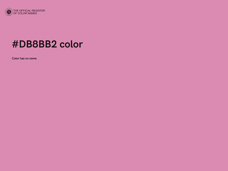 #DB8BB2 color image