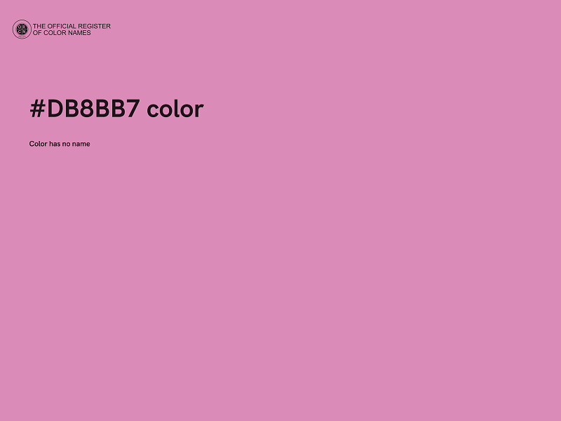 #DB8BB7 color image
