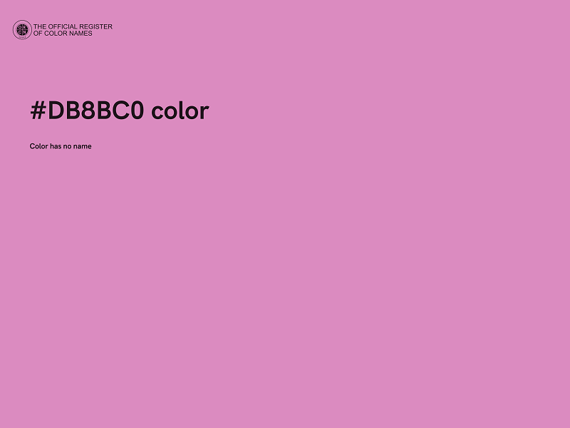 #DB8BC0 color image