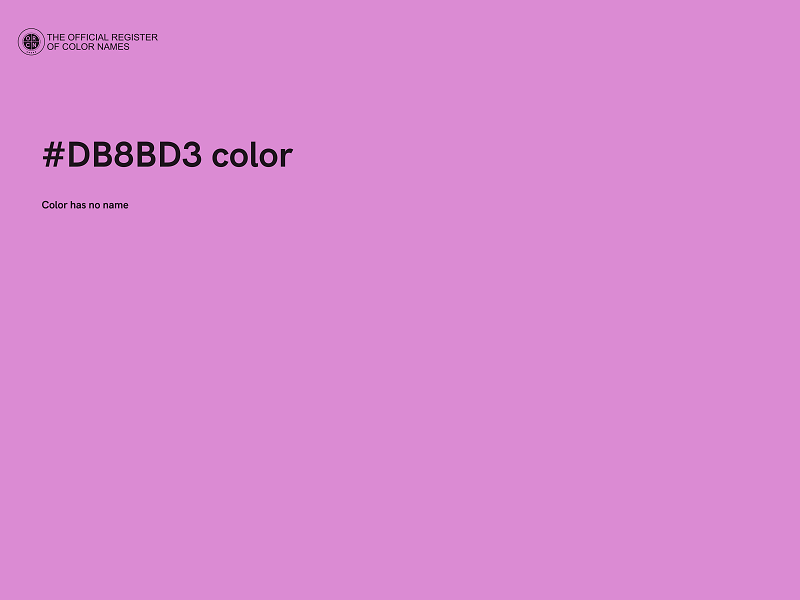#DB8BD3 color image