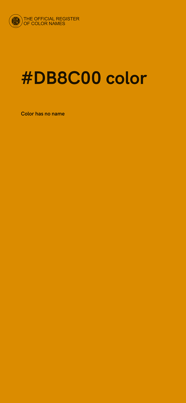 #DB8C00 color image