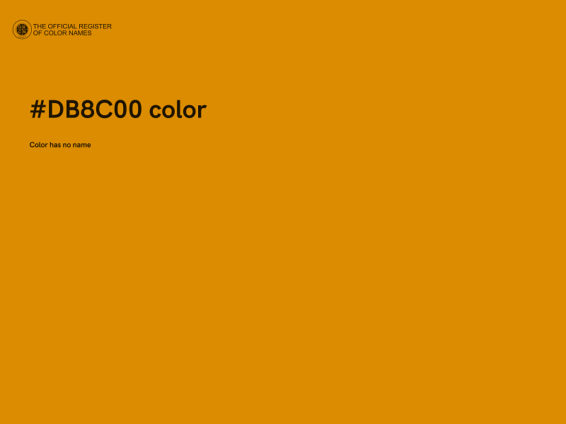 #DB8C00 color image