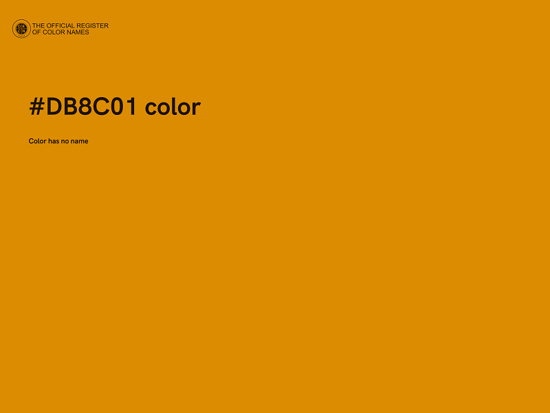 #DB8C01 color image