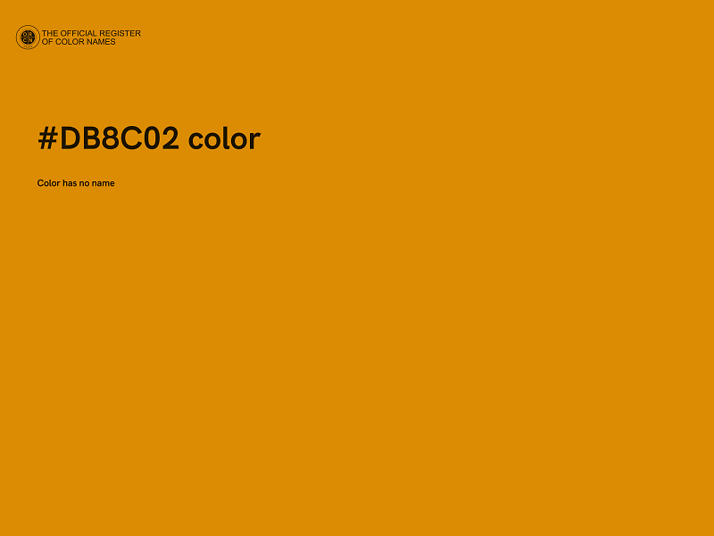 #DB8C02 color image