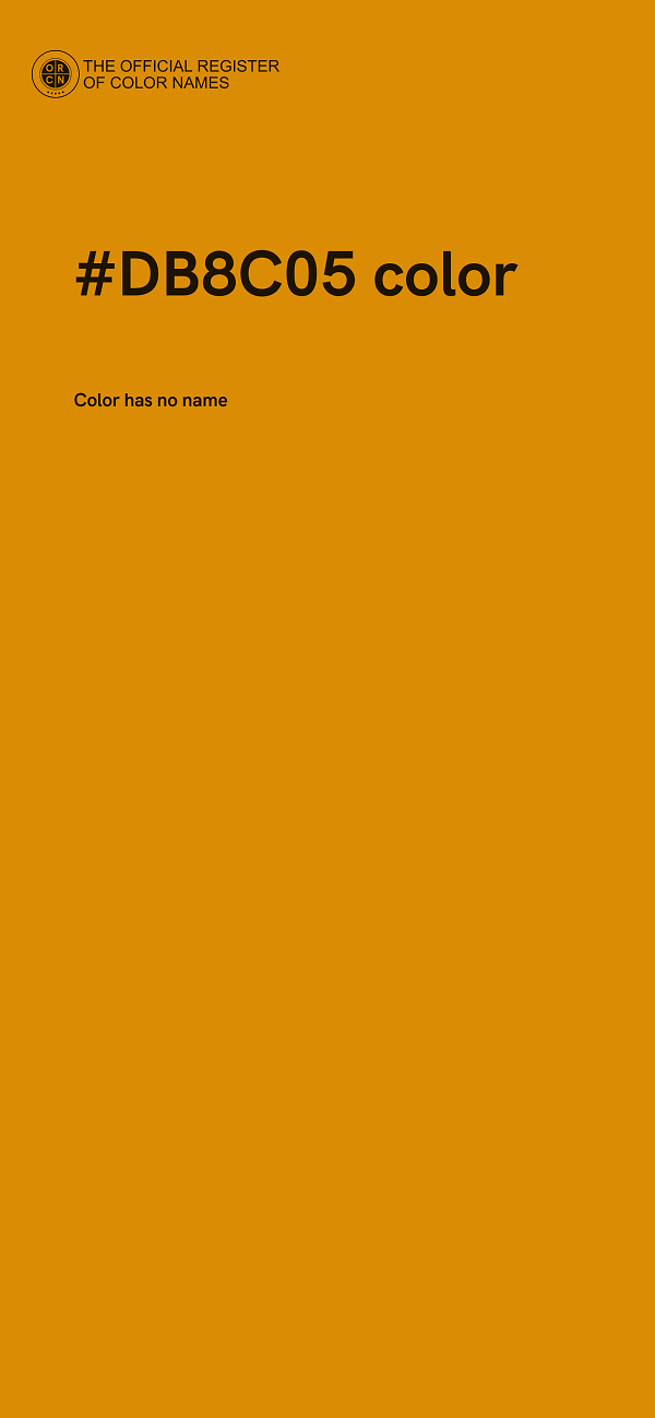 #DB8C05 color image