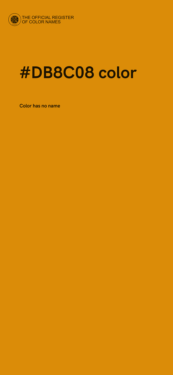 #DB8C08 color image