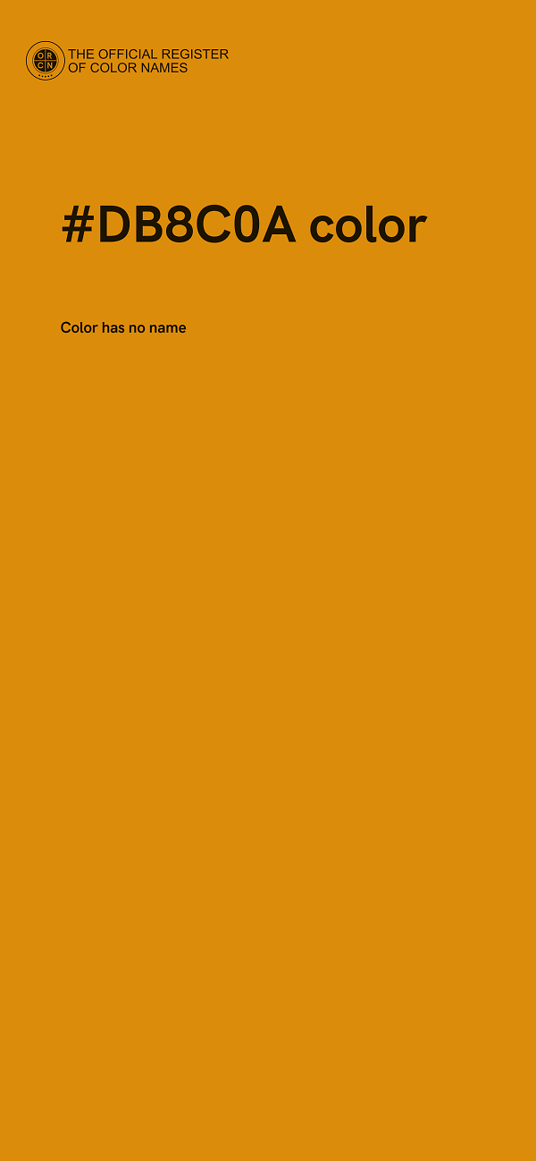 #DB8C0A color image