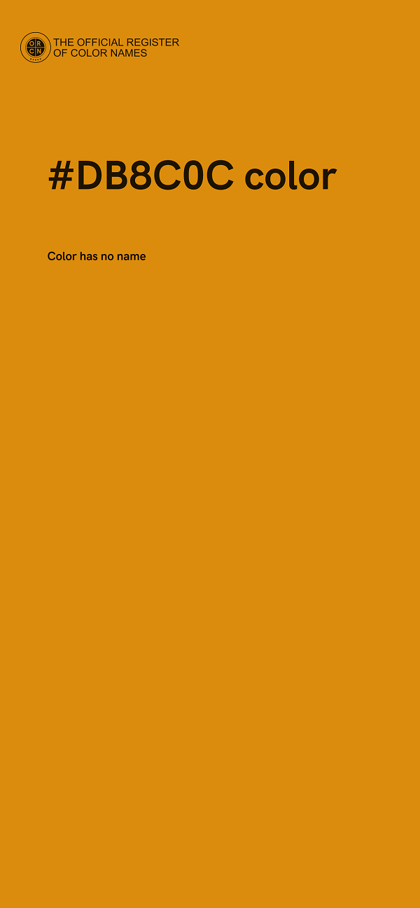 #DB8C0C color image