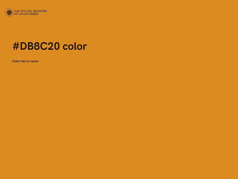 #DB8C20 color image
