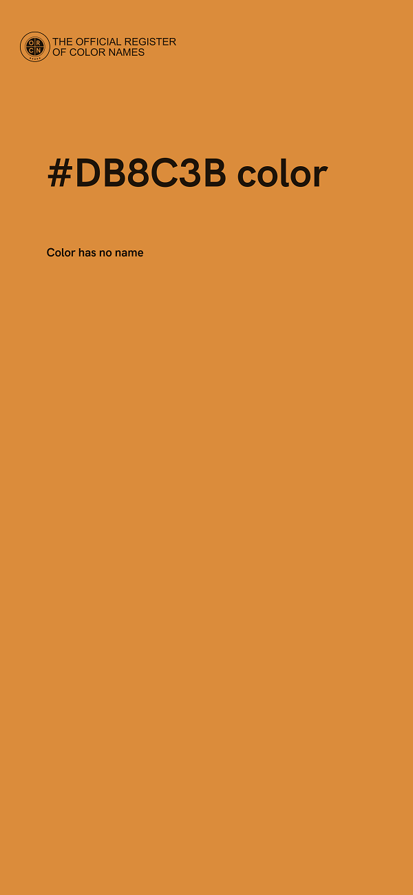 #DB8C3B color image