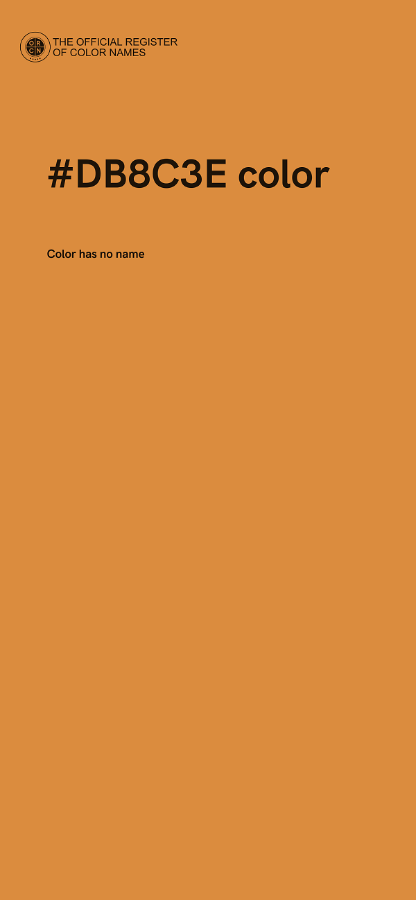 #DB8C3E color image