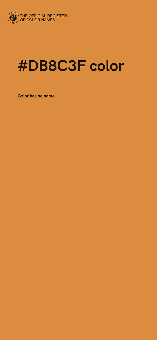 #DB8C3F color image
