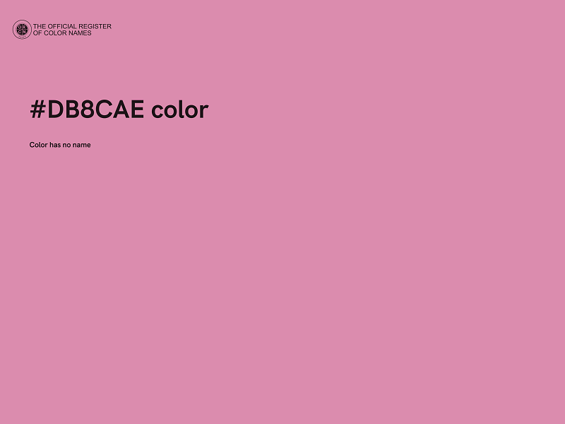 #DB8CAE color image