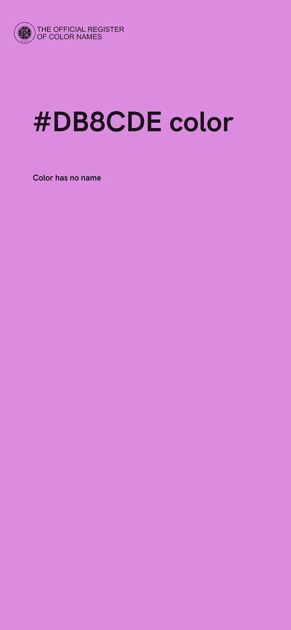 #DB8CDE color image