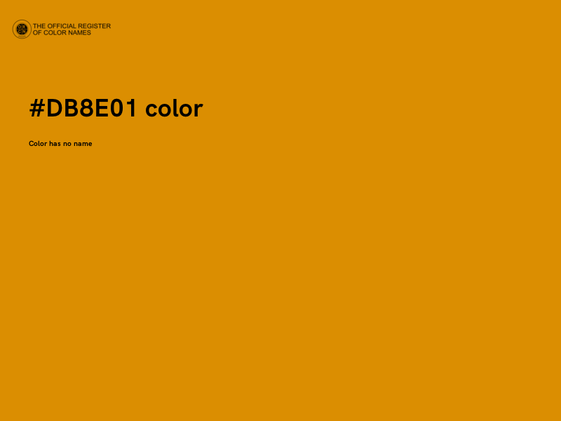 #DB8E01 color image