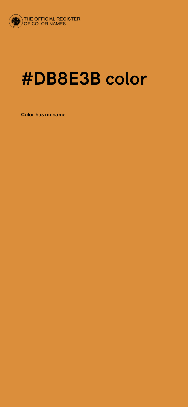 #DB8E3B color image