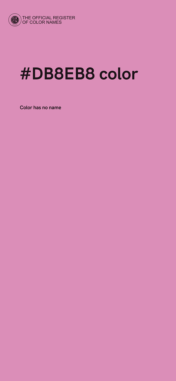 #DB8EB8 color image