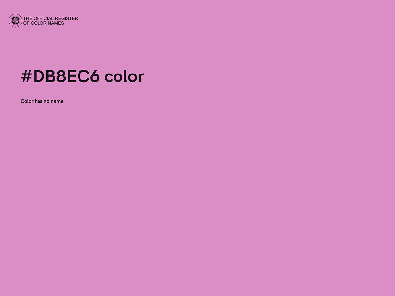 #DB8EC6 color image