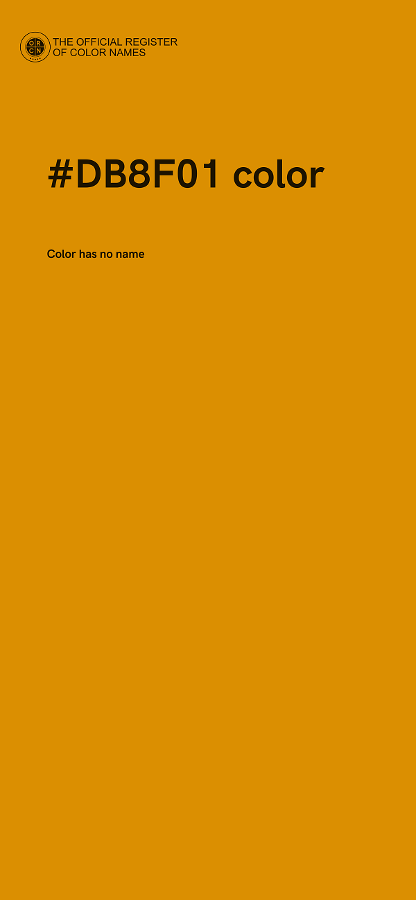 #DB8F01 color image