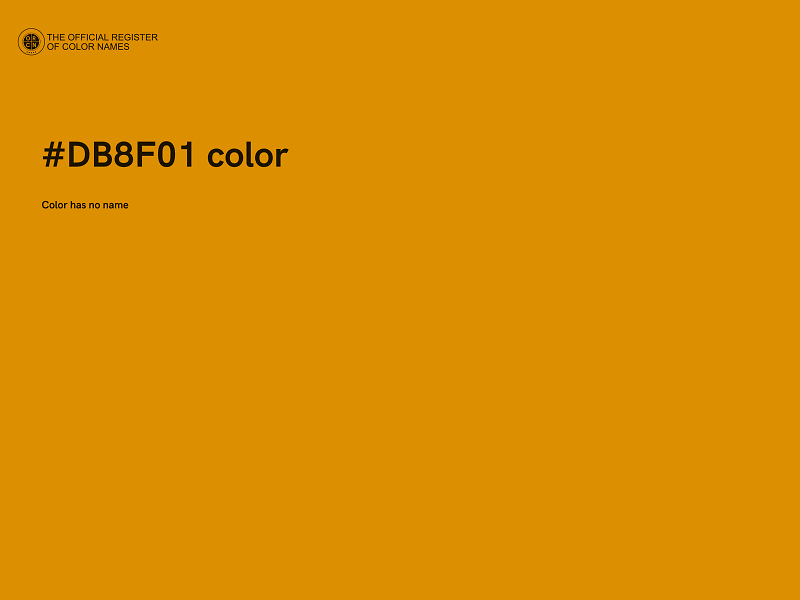 #DB8F01 color image