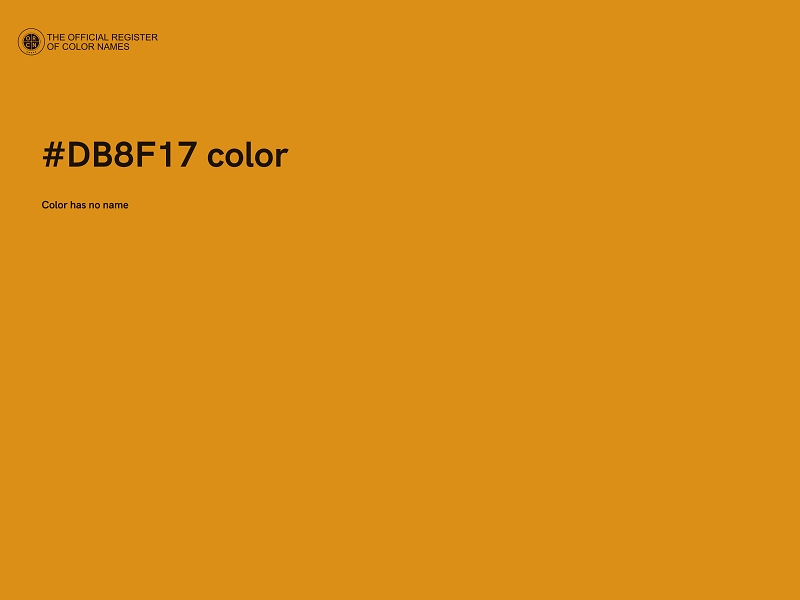 #DB8F17 color image