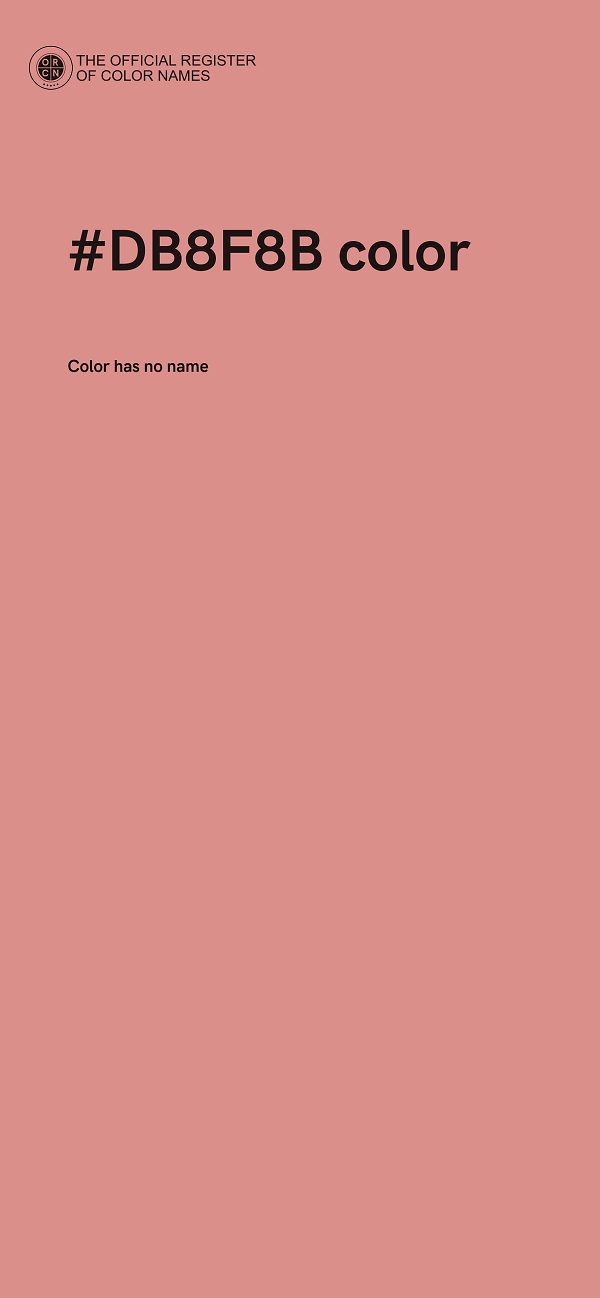 #DB8F8B color image