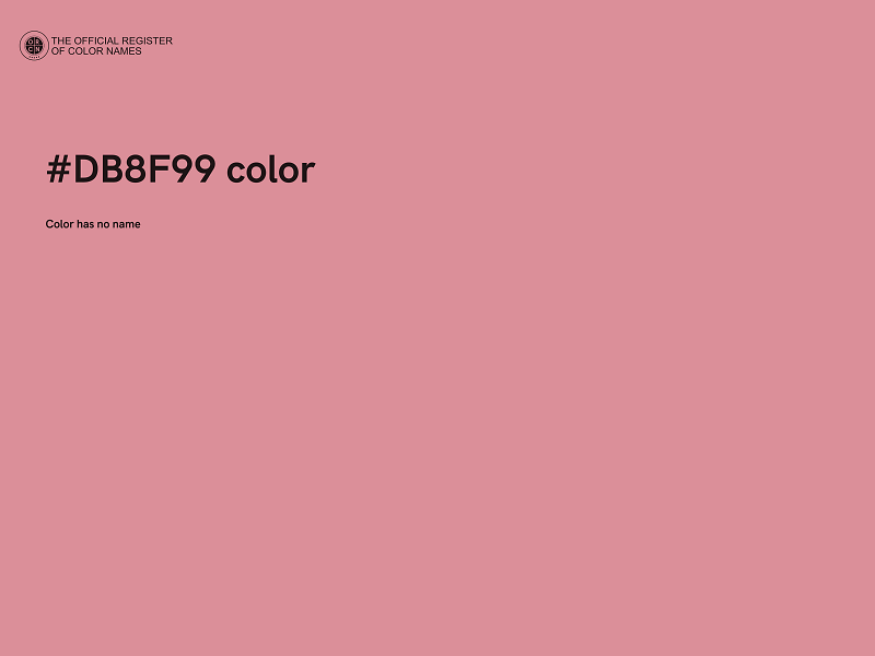 #DB8F99 color image