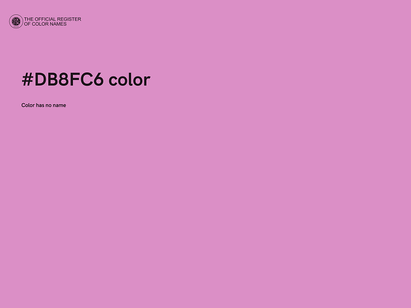 #DB8FC6 color image