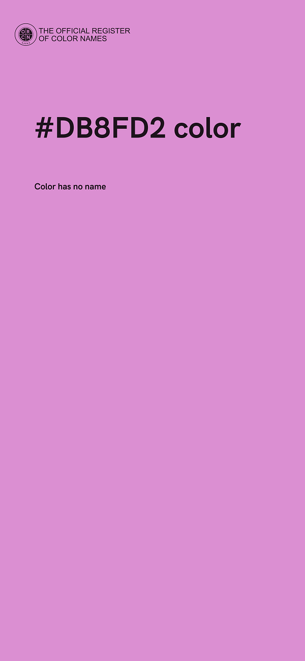 #DB8FD2 color image