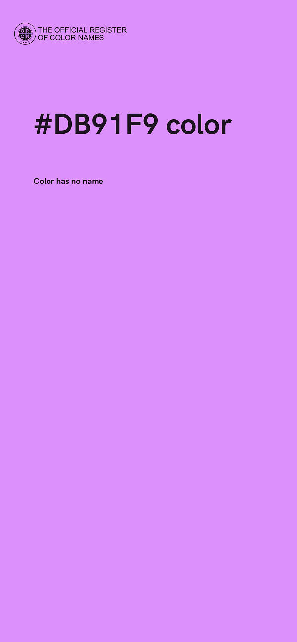 #DB91F9 color image