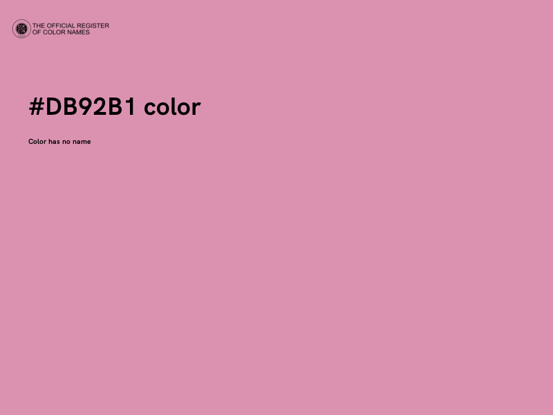 #DB92B1 color image