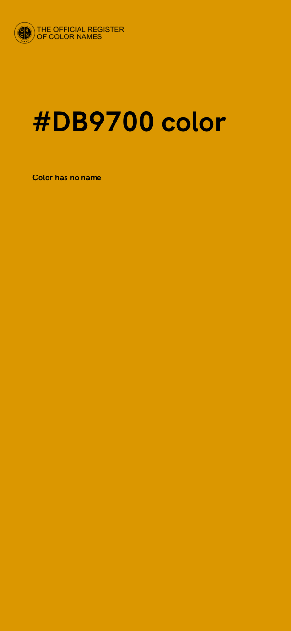 #DB9700 color image