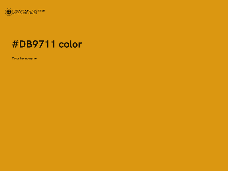 #DB9711 color image