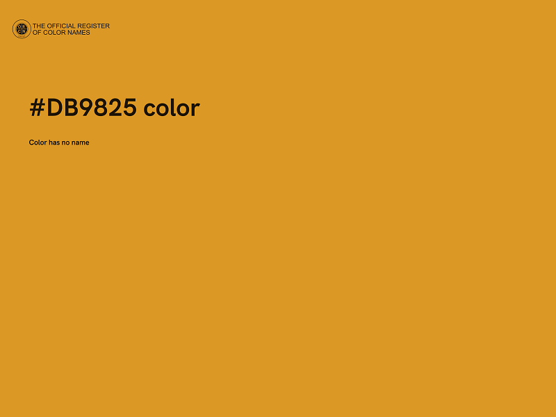 #DB9825 color image
