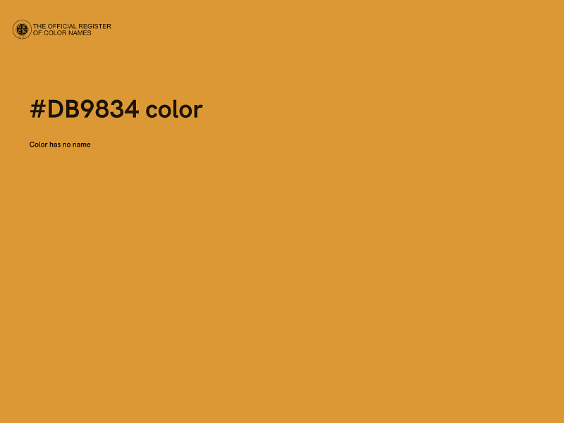 #DB9834 color image