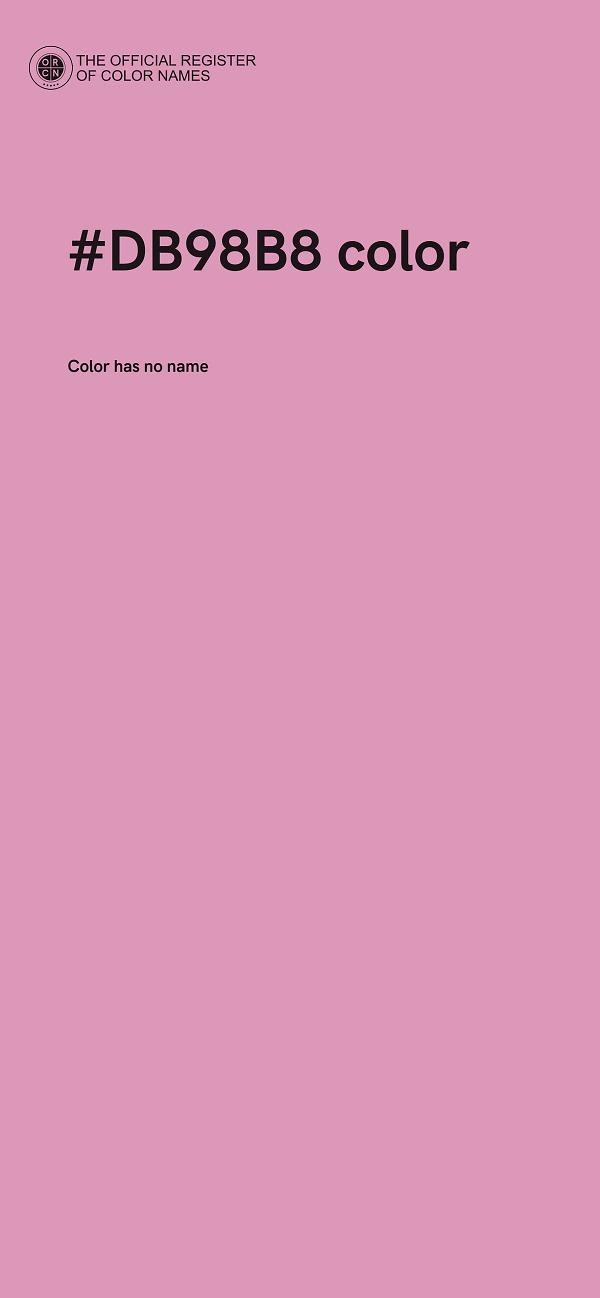 #DB98B8 color image
