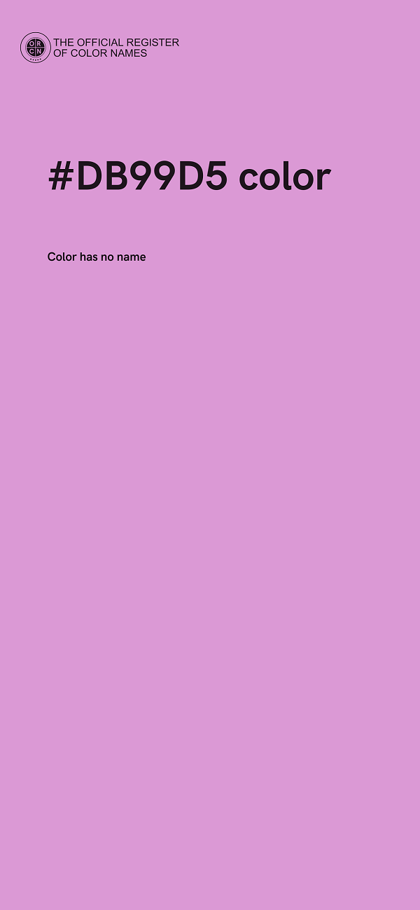 #DB99D5 color image